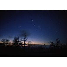 Halley's Comet Over Brasstown Bald Mountain, Georgia