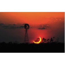 Partial Solar Eclipse Over Sundown, TX